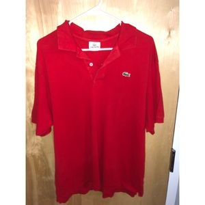 Red Lacoste Polo